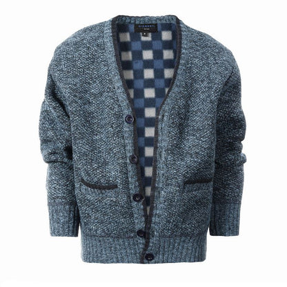 Gioberti Boy's Cardigan Sweater with Soft Brushed Flannel Lining and Pockets