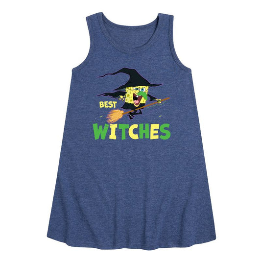 Girls' - SpongeBob SquarePants - Best Witches Graphic Sleeveless Aline Dress