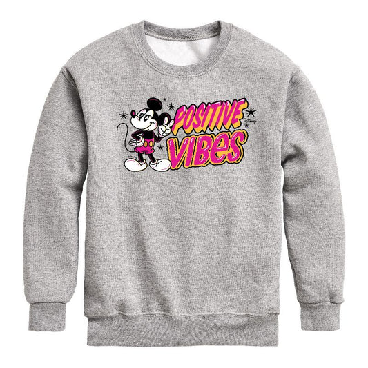 Boys' - Disney - Positive Vibes Graphic Long Sleeve Fleece Sweatshirt