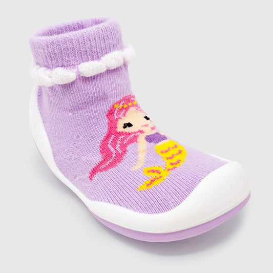 Komuello Baby Girl First Walk Sock Shoes Mermaid