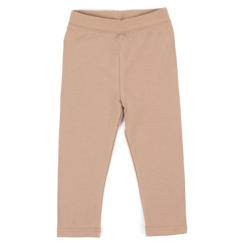 Leveret Girls Neutral Solid Color Legging
