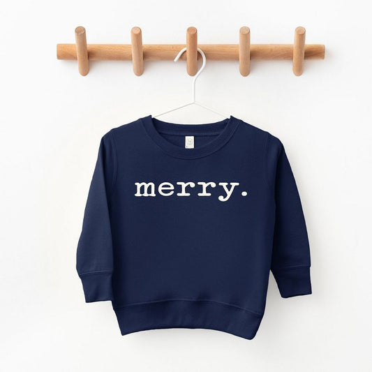 The Juniper Shop Merry Puff Print Youth Ultra-Soft Graphic Sweatshirt