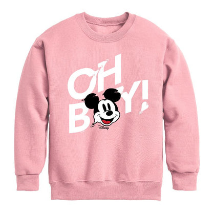 Boys' - Disney - Mickey & Friends Graphic Long Sleeve Fleece Sweatshirt