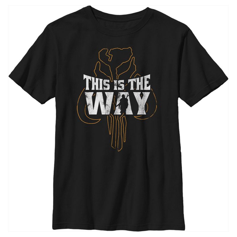 Boy's Star Wars The Mandalorian The Way Silhouette T-Shirt