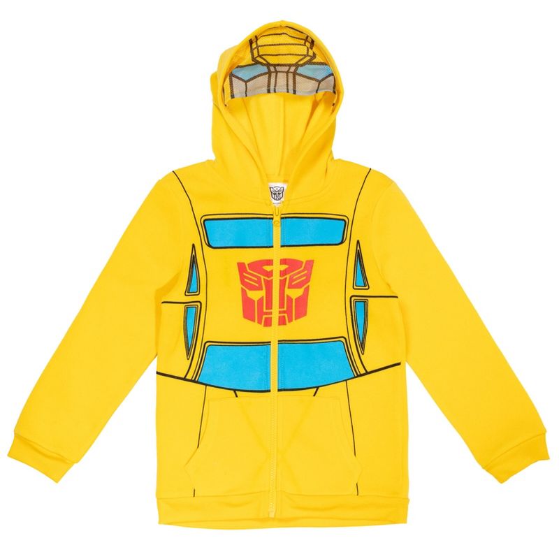Transformers Optimus Prime Bumblebee Megatron Fleece Zip Up Hoodie Little Kid to Big Kid