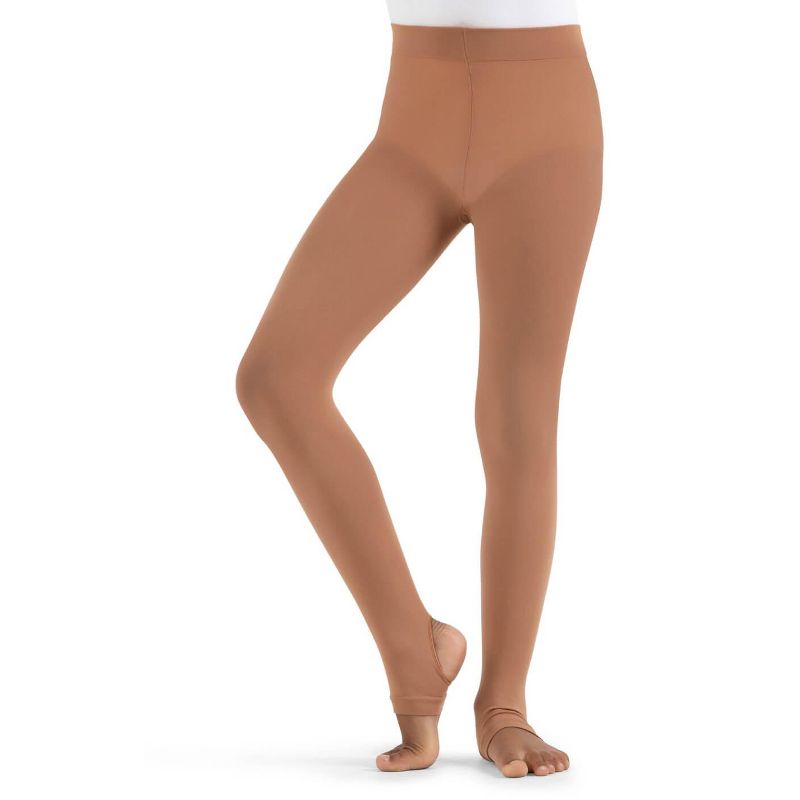 Capezio Ultra Soft Self Knit Waistband Stirrup Tight - Girls & Toddler