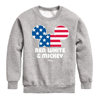Boys' - Disney - Americana Graphic Long Sleeve Fleece Sweatshirt