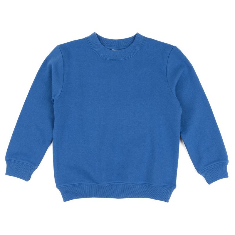Leveret Kids Long Sleeve Classic Solid Color Sweatshirt