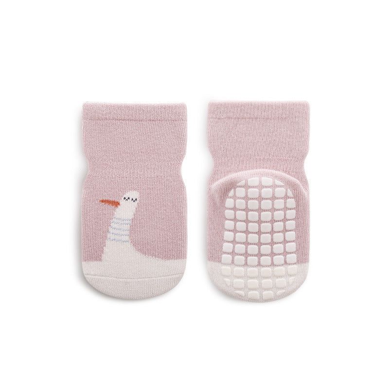 MyKids-Usa Baby Cartoon And Striped Pattern Non-Slip Design Socks
