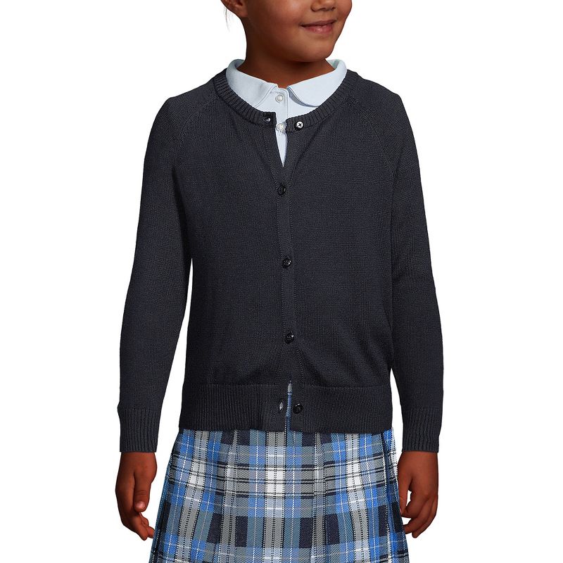 Lands' End School Uniform Kids Cotton Modal Cardigan Sweater