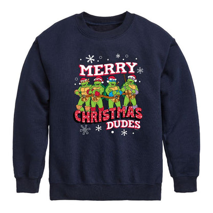 Boys' - Teenage Mutant Ninja Turtles - Merry Christmas Dude Graphic Long Sleeve Fleece Sweatshirt