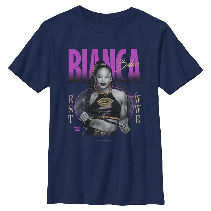 تي شيرت WWE Gold Bianca Belair للأولاد
