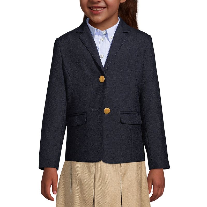 Lands' End School Uniform Kids Hopsack Blazer