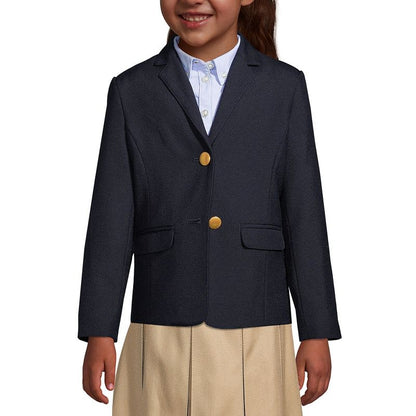 Lands' End School Uniform Kids Hopsack Blazer