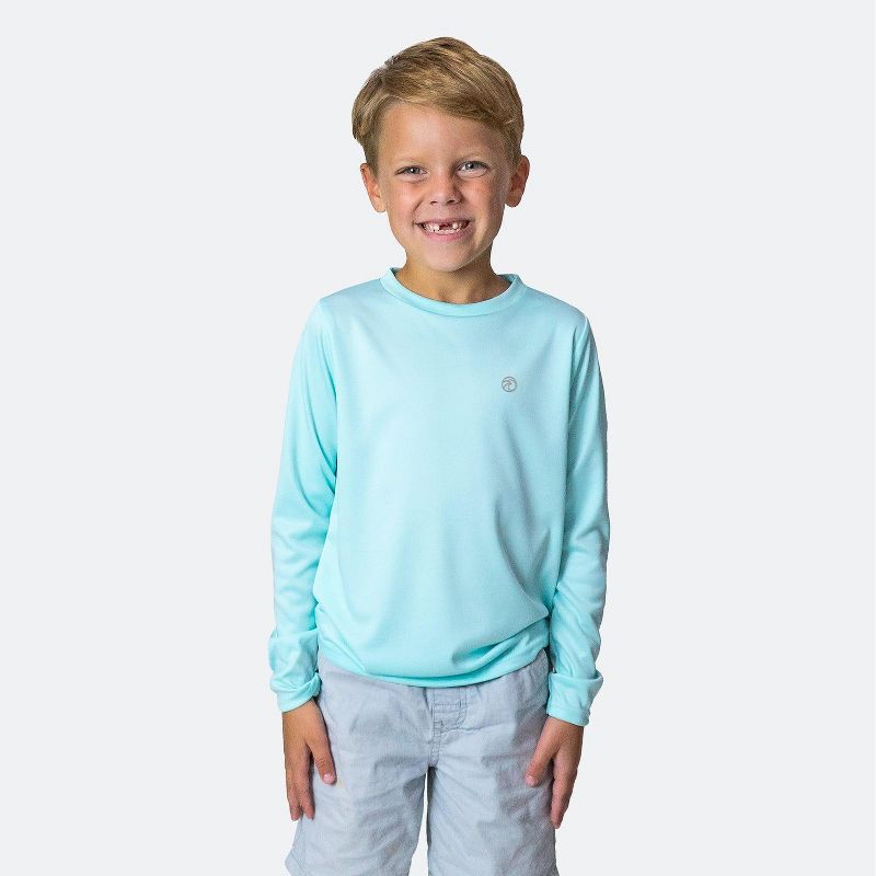 قميص سباحة Vapor Apparel Youth UPF 50+ للحماية من أشعة الشمس فوق البنفسجية بأكمام طويلة وواقي من الطفح الجلدي