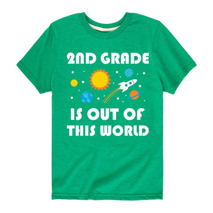 تي شيرت جرافيكي بأكمام قصيرة للصف الثاني من Out Of This World للأولاد - رسالة فورية