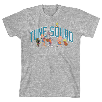 تي شيرت رياضي رمادي للشباب برسومات شخصية من Space Jam 2 Tune Squad