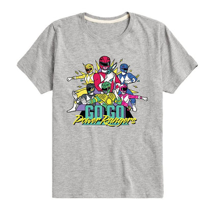 Boys' - Power Rangers - Go Go Group Short Sleeve Graphic T-Shirt