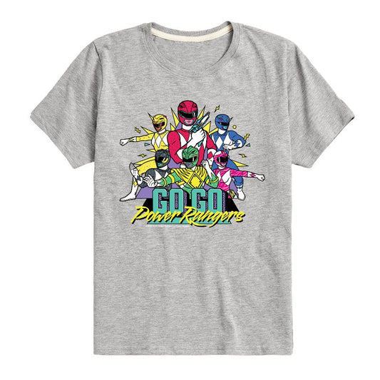 Boys' - Power Rangers - Go Go Group Short Sleeve Graphic T-Shirt