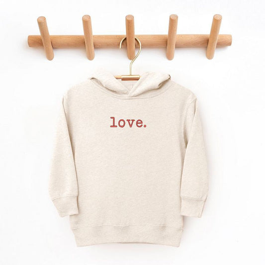 The Juniper Shop Embroidered Love Typewriter Toddler Graphic Hoodie