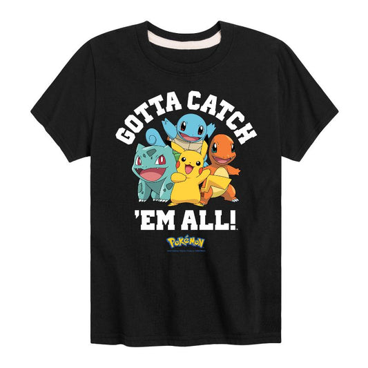 تي شيرت جرافيكي بأكمام قصيرة للأولاد - بوكيمون - يجب أن نمسكهم جميعًا