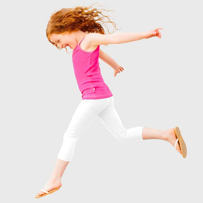 City Threads Girls 100% Cotton Soft Capri Leggings - USA-Made