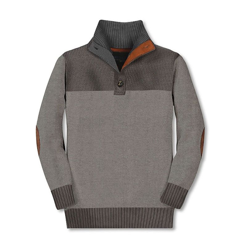 Gioberti Boy's 100% Cotton Button Down Collar Knitted Pullover Sweater
