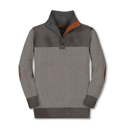 Gioberti Boy's 100% Cotton Button Down Collar Knitted Pullover Sweater