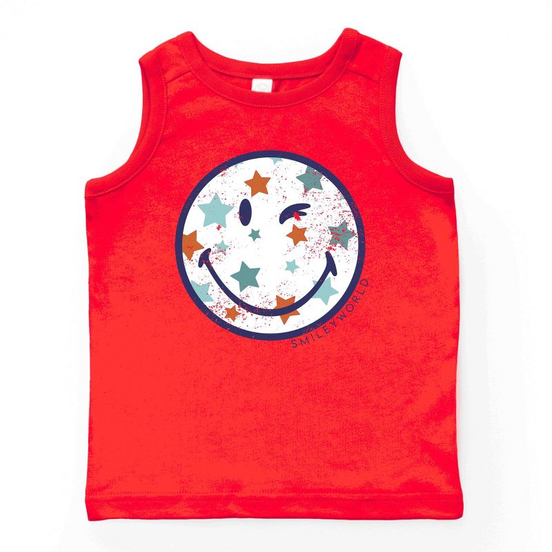 بلوزة شبابية بدون أكمام من The Juniper Shop SmileyWorld Patriotic Star Wink