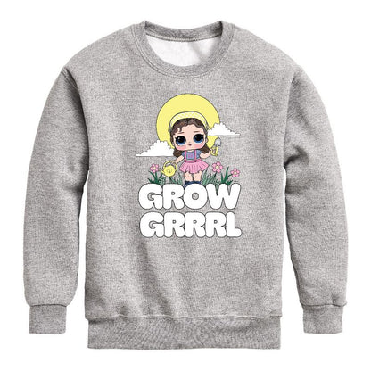 Boys' - LOL Surprise! - Grow Grrrl Graphic Long Sleeve Fleece Sweatshirt