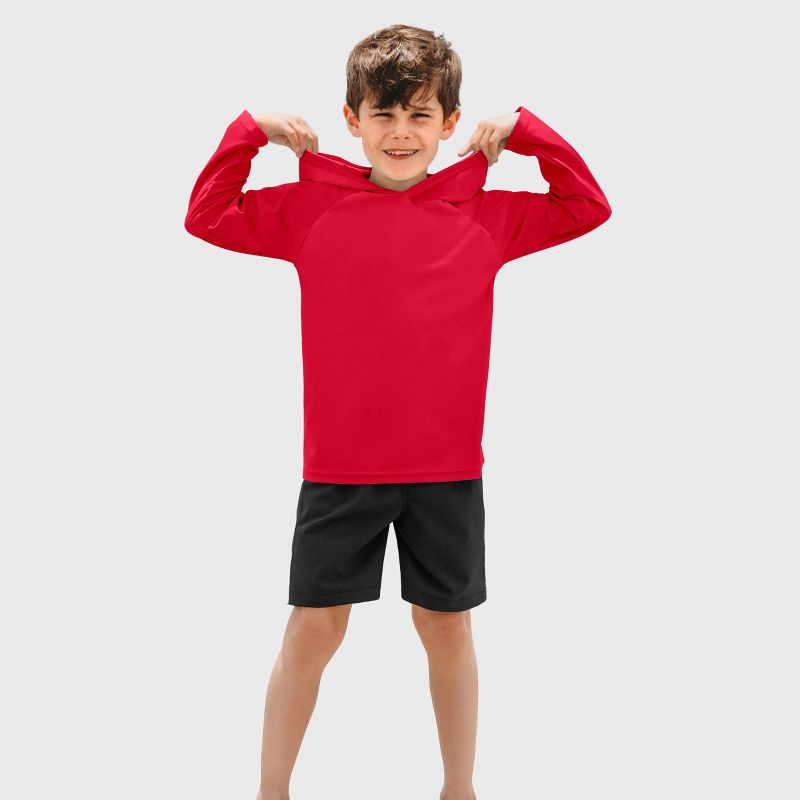 City Threads Swim UPF 50+ Hooded Long Sleeve Rashguard Tee for Boys and Girls - USA-Made (Part 2)