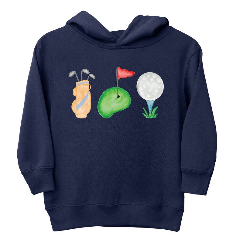 The Juniper Shop Golf Icons Watercolor Toddler Graphic Hoodie