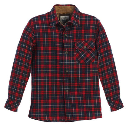 Gioberti Boy's Single Pocket Flannel Shirt with Corduroy Contrast (Part 2)