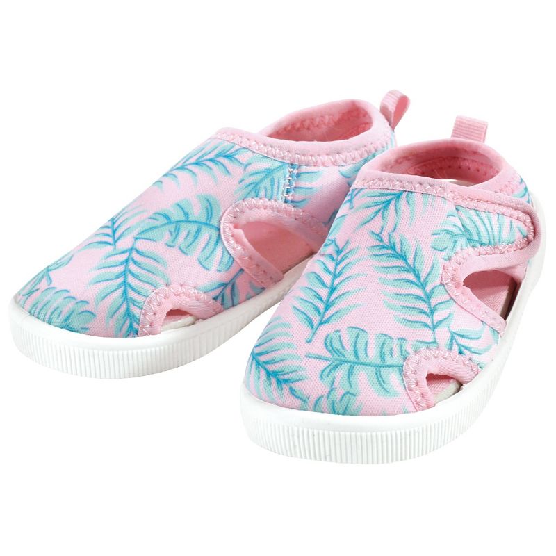 Hudson Baby Infant, Toddler and Kids Girl Sandal and Water Shoe, Pink Palm Leaf