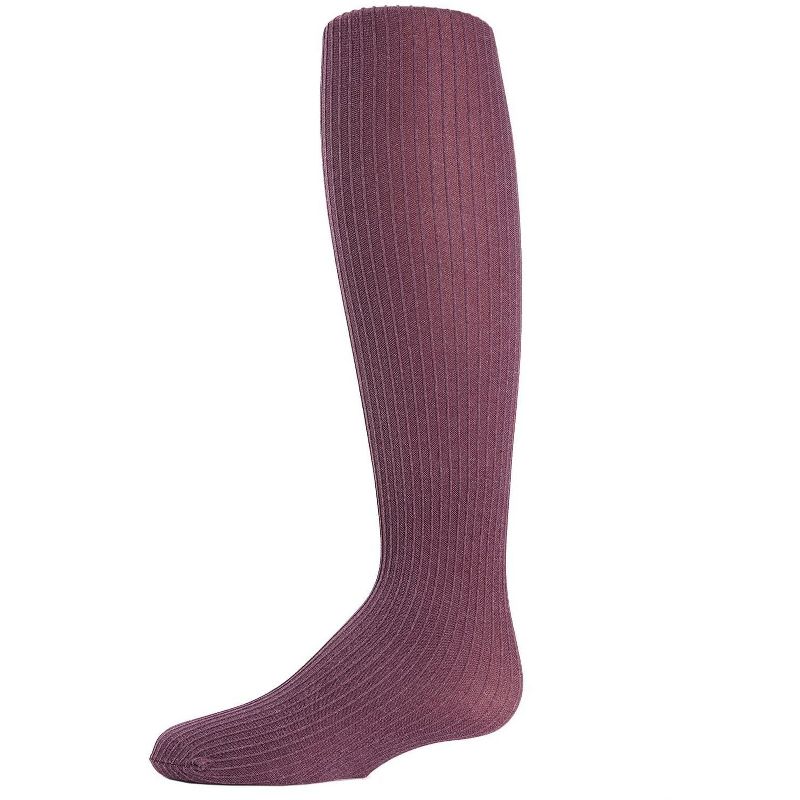Memoi Girls' Essential Ribbed Heather Nylon Tights