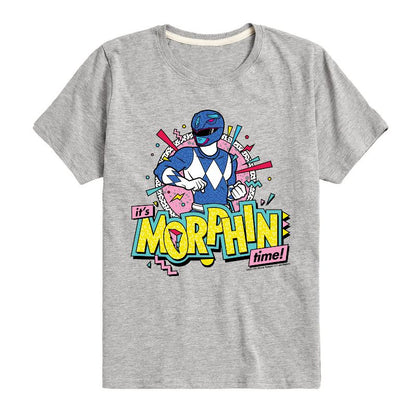 Boys' - Power Rangers - Morphin Time Blue Short Sleeve Graphic T-Shirt