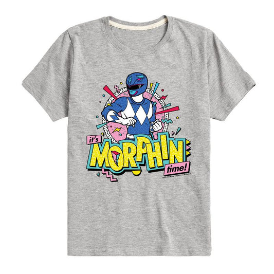 Boys' - Power Rangers - Morphin Time Blue Short Sleeve Graphic T-Shirt