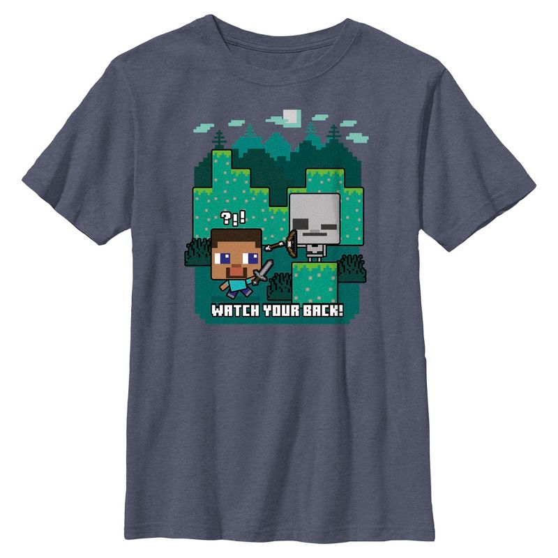 تي شيرت ستيف راقب ظهرك للأولاد من ماينكرافت