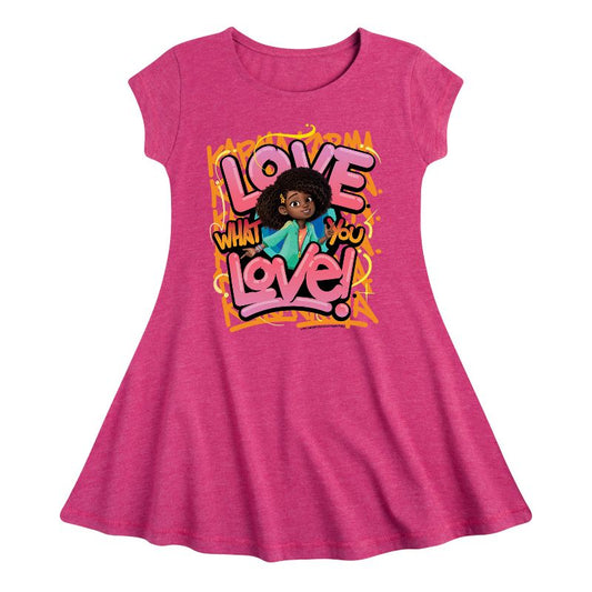 Girls' - Karma's World - Love What You Love Fit & Flair Cap Sleeve Dress
