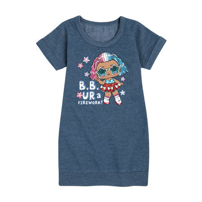 Girls' - LOL Surprise! - 4th of July Graphic Short Sleeve Fleece Dress