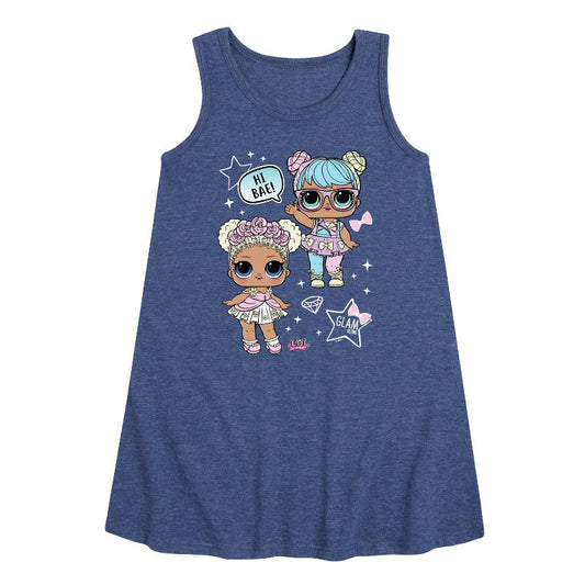 Girls' - LOL Surprise! - LOL Hi Bae! Graphic Sleeveless Aline Dress