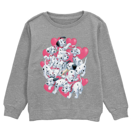 Boy's One Hundred and One Dalmatians Puppy Dalmatian Love Sweatshirt
