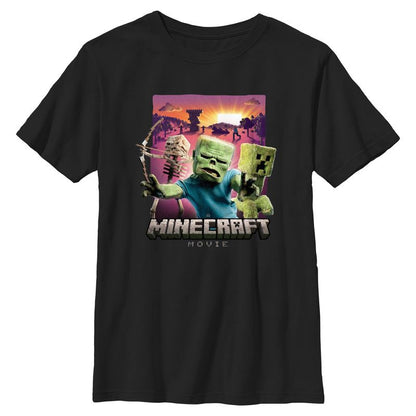 Boy's A Minecraft Movie Creatures Attack T-Shirt