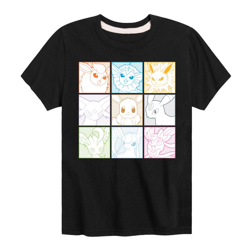 تي شيرت جرافيكي بأكمام قصيرة من بوكيمون - إيفي سكويرز للأولاد