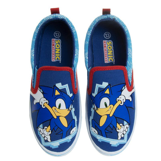 Sonic the Hedgehog Boys/Girls Toddler Slip On Canvas Sneakers
