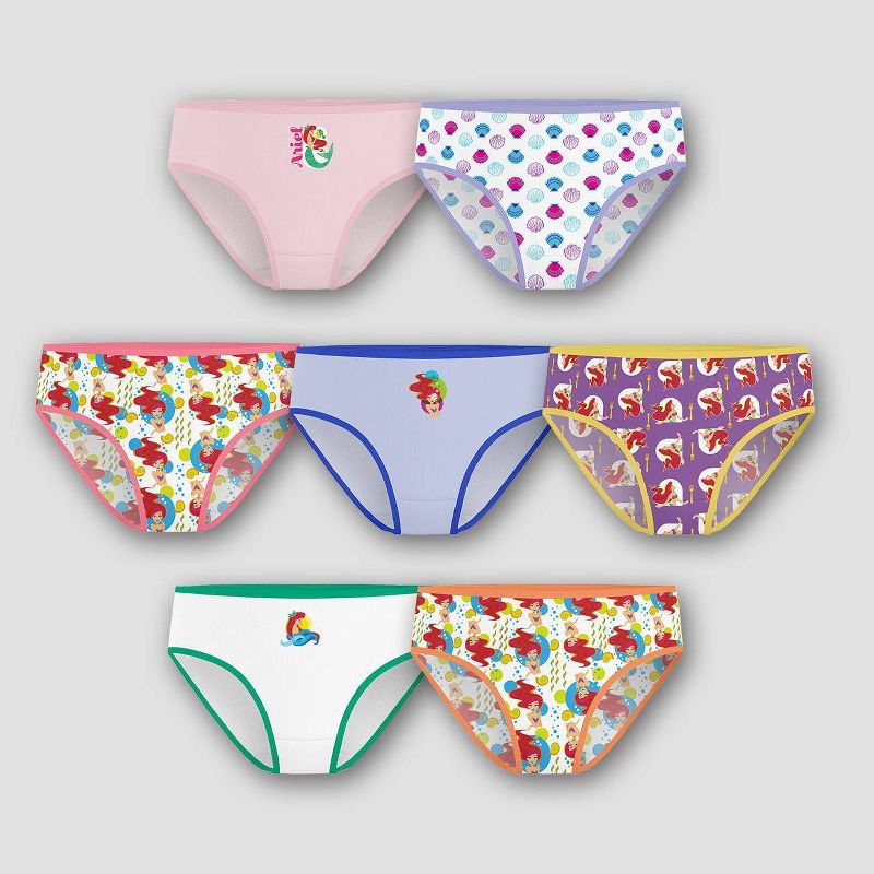 Girls' Disney The Little Mermaid Ariel 7pk Underwear