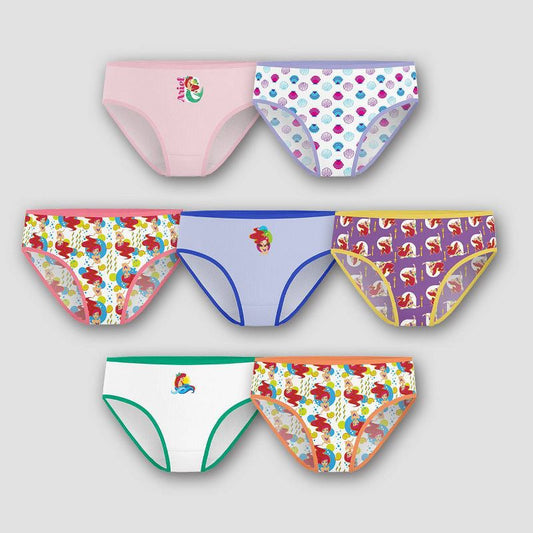 Girls' Disney The Little Mermaid Ariel 7pk Underwear