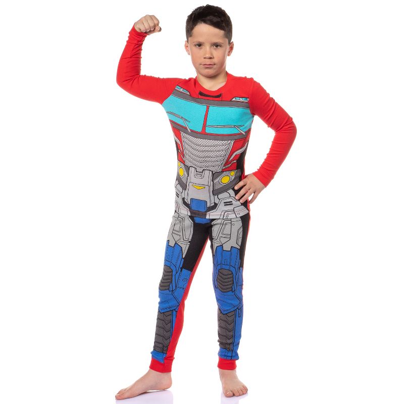 Boy's Sleepwear Classic Cartoon Character Tight Fit Long Sleeve Sleep Pajama Set