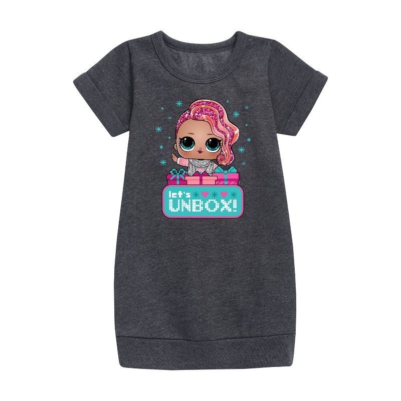 Girls' - Lol Surprise! - Lets Unbox Graphic Short Sleeve Fleece Dress