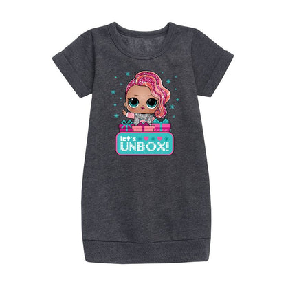 Girls' - Lol Surprise! - Lets Unbox Graphic Short Sleeve Fleece Dress